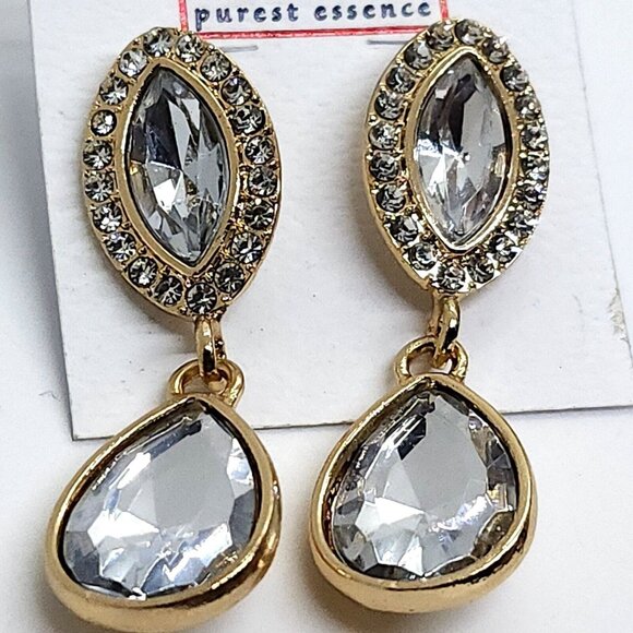 Beautiful‎ Nicole Purest Essence Rhinestone Drop Earrings - Picture 3 of 4